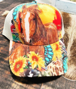 Wild Horse Mesh Ponytail Cap