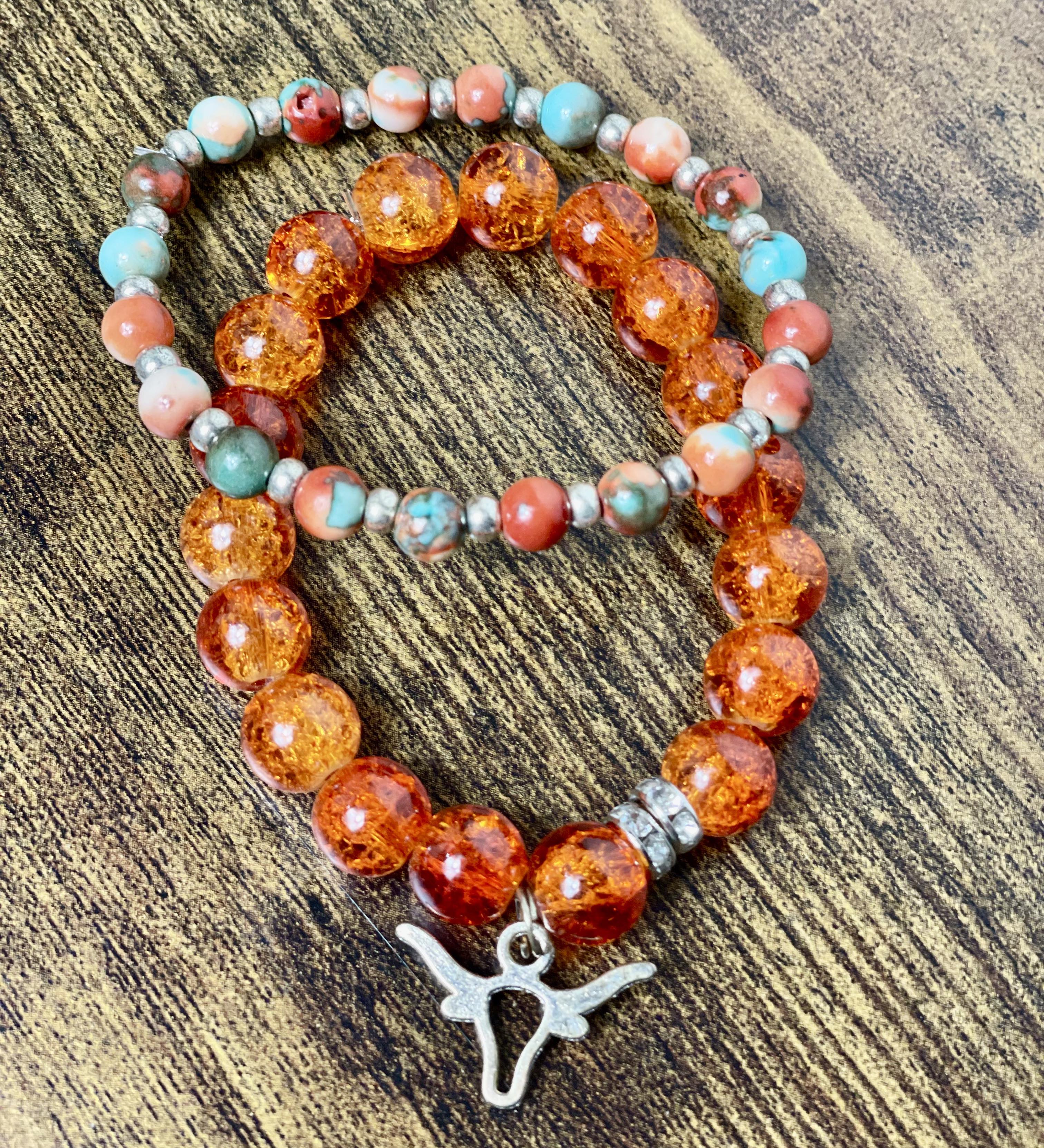 Longhorn Beaded Bracelet Duo -SOLD OUT